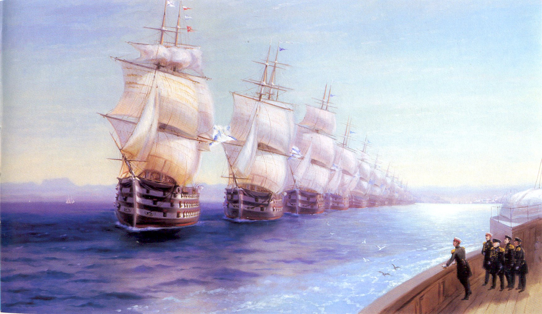 Иван Константинович Айвазовский смотр Черноморского флота в 1849 году