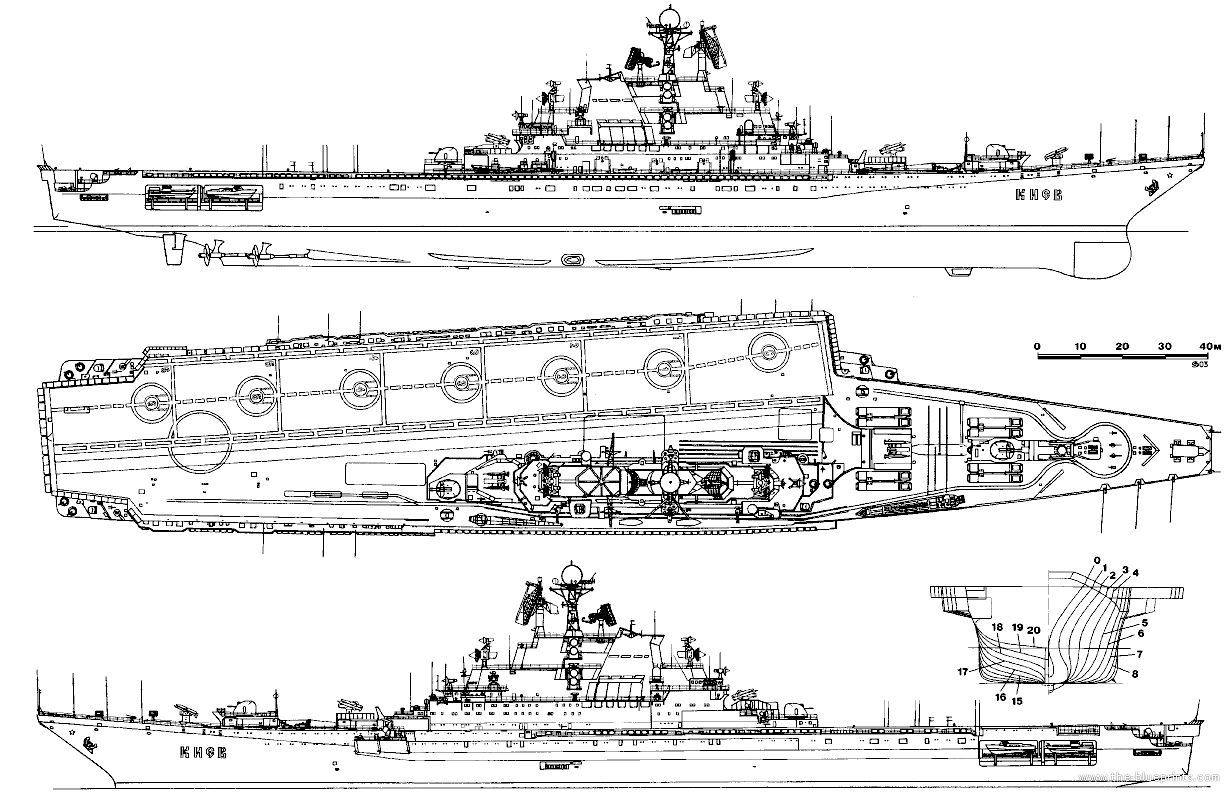 Тяжелый чертеж. Авианосца проекта 1143 